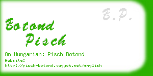 botond pisch business card